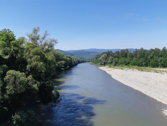 Tisza River between Romania and Ukraine